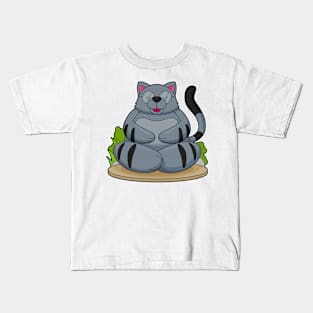 Cat at Yoga Fitness Kids T-Shirt